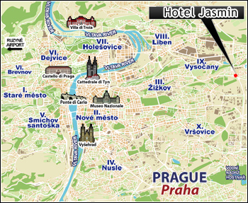 Hotels Prague, Standplan